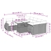 Set muebles jardín 9 pzas y cojines ratán sintético gris claro