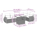 Set sofás de jardín 7 piezas y cojines ratán sintético beige