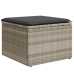 Set muebles jardín 9 pzas y cojines ratán sintético gris claro