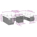 Set de sofás de jardín 11pzas con cojines ratán sintético beige