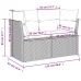Set de muebles de jardín 9 pzas y cojines ratán sintético gris