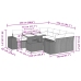 Set muebles jardín 9 pzas y cojines ratán sintético gris claro
