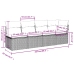 Set de muebles de jardín 9 pzas y cojines ratán sintético gris