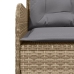 Set de sofás de jardín 2 pzas y cojines ratán sintético marrón