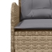 Set de sofás de jardín 2 pzas y cojines ratán sintético marrón