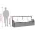 Set muebles de jardín 3 piezas y cojines ratán sintético beige