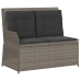 Set de muebles de jardín 4 pzas y cojines ratán sintético gris