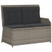 Set de muebles de jardín 4 pzas y cojines ratán sintético gris
