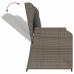 Set de muebles de jardín 4 pzas y cojines ratán sintético gris