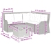 Set de muebles de jardín 4 pzas y cojines ratán sintético gris