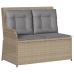 Set muebles de jardín 5 pzas con cojines ratán sintético beige