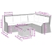 Set muebles de jardín 5 pzas con cojines ratán sintético beige