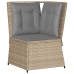 Set muebles de jardín 5 pzas con cojines ratán sintético beige
