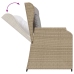 Set muebles de jardín 5 pzas con cojines ratán sintético beige