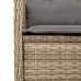 Set muebles de jardín 5 pzas con cojines ratán sintético beige