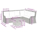 Set muebles de jardín 5 pzas con cojines ratán sintético beige