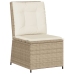 Set muebles de jardín 5 pzas con cojines ratán sintético beige