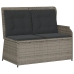 Set de muebles de jardín 7 pzas y cojines ratán sintético gris