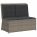 Set de muebles de jardín 7 pzas y cojines ratán sintético gris