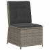 Set de muebles de jardín 7 pzas y cojines ratán sintético gris