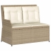 Set de muebles de jardín y cojines 7 pzas ratán sintético beige
