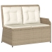 Set de muebles de jardín y cojines 7 pzas ratán sintético beige