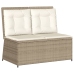 Set de muebles de jardín y cojines 7 pzas ratán sintético beige