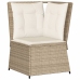 Set de muebles de jardín y cojines 7 pzas ratán sintético beige