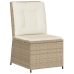 Set de muebles de jardín y cojines 7 pzas ratán sintético beige