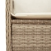 Set de muebles de jardín y cojines 7 pzas ratán sintético beige