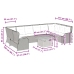 Set de muebles de jardín y cojines 7 pzas ratán sintético negro