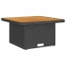 Set de muebles de jardín y cojines 7 pzas ratán sintético negro