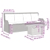 Set muebles de jardín 3 piezas y cojines ratán sintético beige