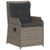 Set de muebles de jardín 5 pzas y cojines ratán sintético gris