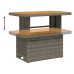 Set de muebles de jardín 5 pzas y cojines ratán sintético gris