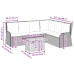 Set muebles de jardín 5 pzas con cojines ratán sintético beige
