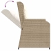 Juego de sofás de jardín con cojines beige 3 pzas ratán PE