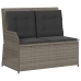 Set de muebles de jardín 5 pzas y cojines ratán sintético gris