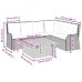Set de muebles de jardín 5 pzas y cojines ratán sintético gris