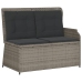 Set de muebles de jardín 5 pzas y cojines ratán sintético gris