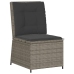 Set de muebles de jardín 5 pzas y cojines ratán sintético gris