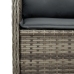 Set de muebles de jardín 5 pzas y cojines ratán sintético gris