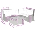 Set muebles de jardín 5 pzas con cojines ratán sintético beige