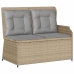 Set muebles de jardín 5 pzas con cojines ratán sintético beige