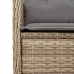 Set muebles de jardín 5 pzas con cojines ratán sintético beige
