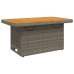Set de muebles de jardín 3 pzas y cojines ratán sintético gris