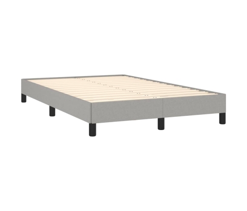 Estructura de cama tela gris claro 120x190 cm