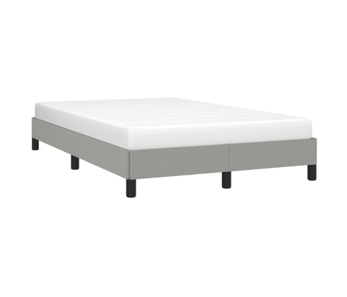 Estructura de cama tela gris claro 120x190 cm