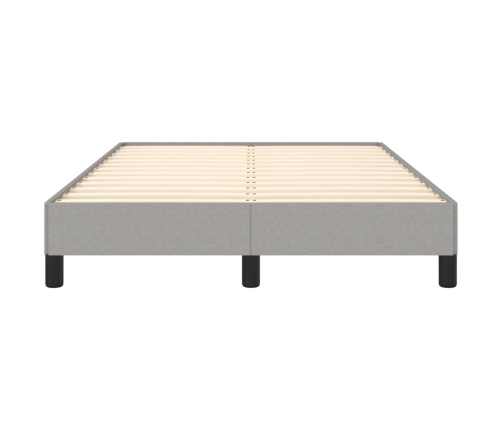 Estructura de cama tela gris claro 120x190 cm