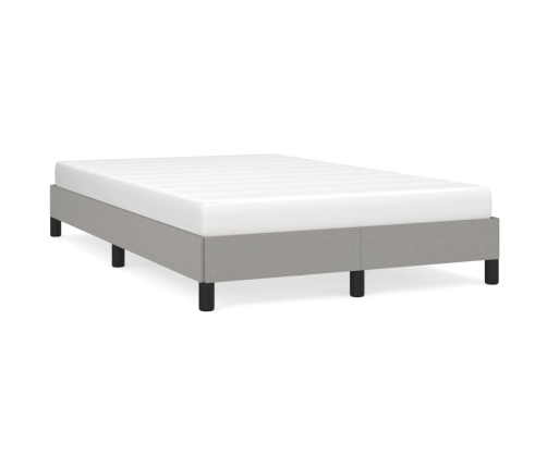 Estructura de cama tela gris claro 120x190 cm